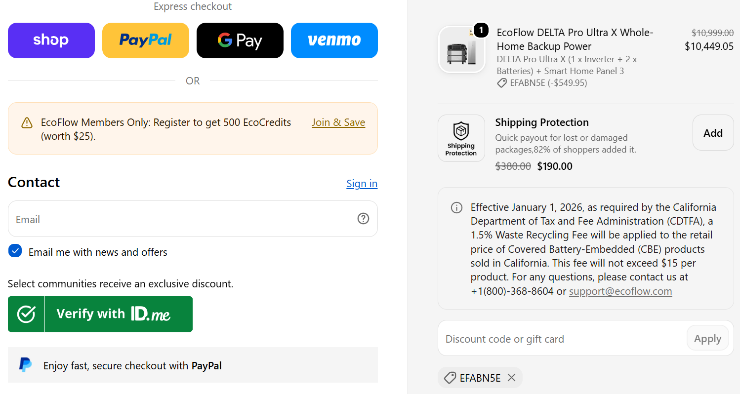 Get 5% Discount on Selected EcoFlow Products using EcoFlow Coupon Code coupon code test proof