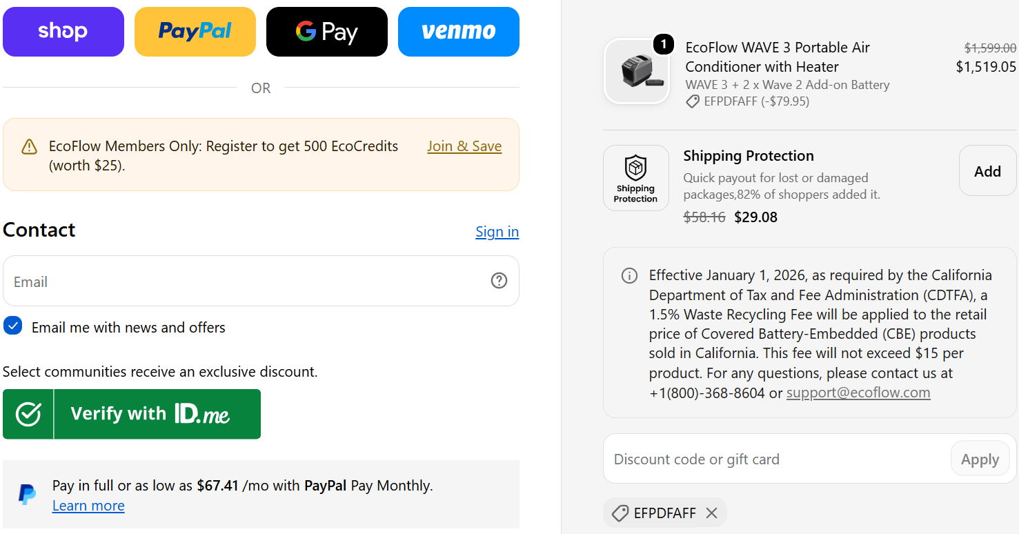 Apply EcoFlow Discount Code at {store.com} for coupon code test proof