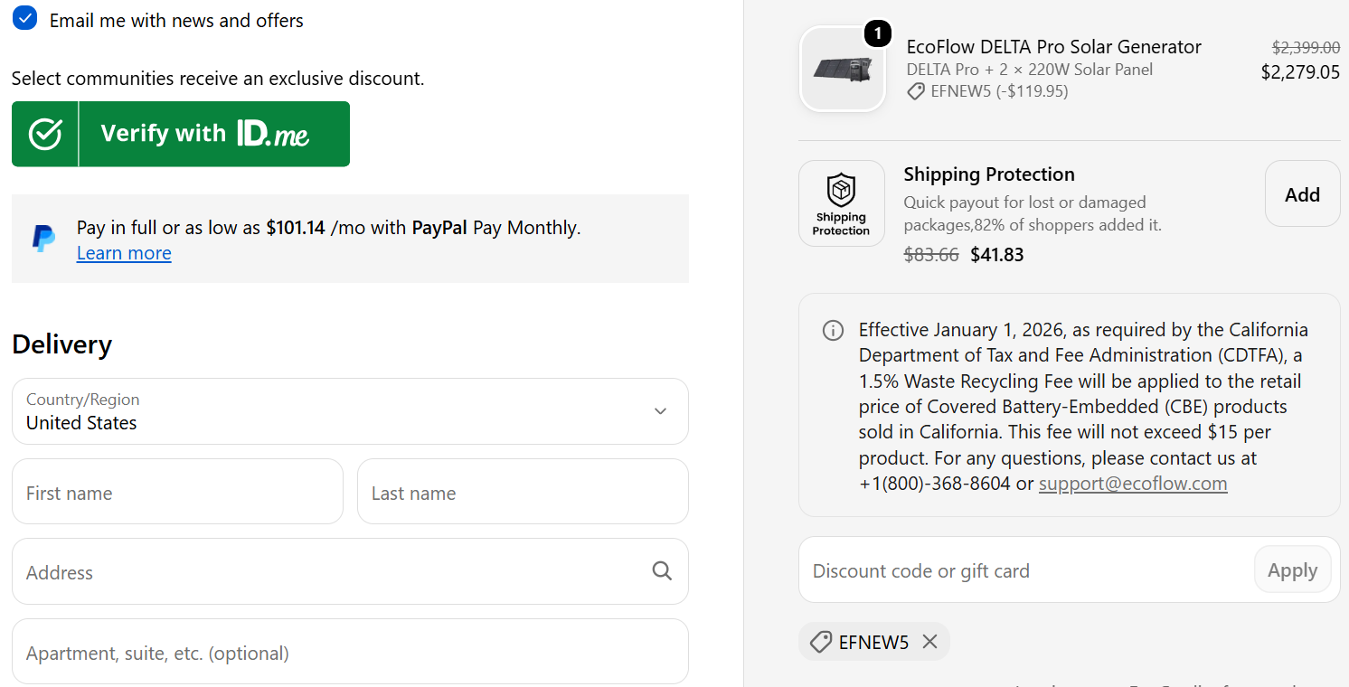 5% OFF on Selected Products with EcoFlow Coupon Code at {store.com} coupon code test proof