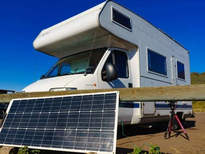 Solar Panel and RV Camper Van