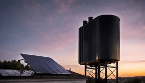 does solar water heater work in night